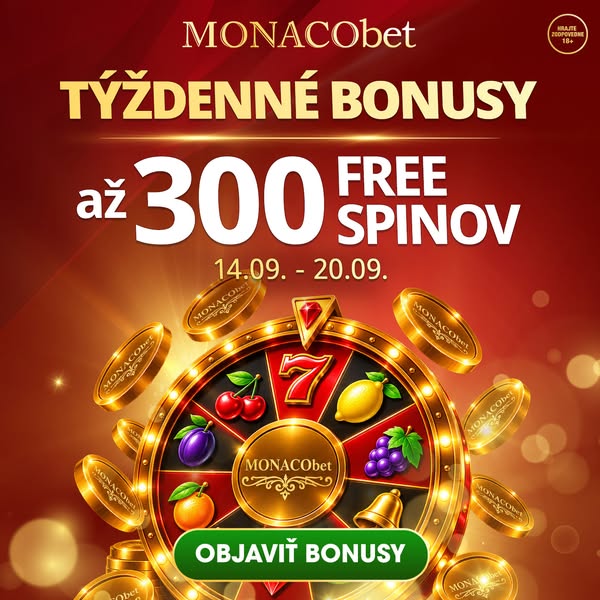 MonacoBet rozdáva až 300 free spinov počas týždňa