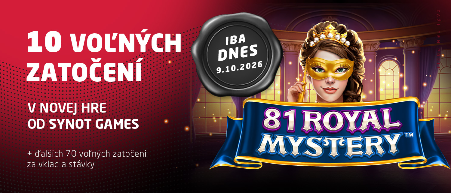 SYNOT TIP: až 80 free spinov v novej hre 81 Royal Mystery