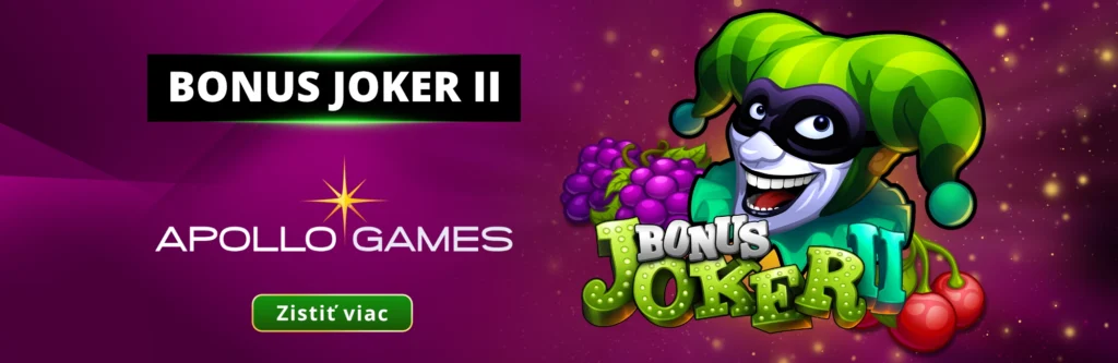 Bonus Joker II: žolíkový automat s dvoma divokými symbolmi v MonacoBet